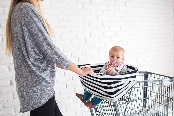 Baby Car Seat Cover Canopy and Nursing Cover Multi-Use Stretchy 3 in 1 Gift "Summit" by Copper Pearl