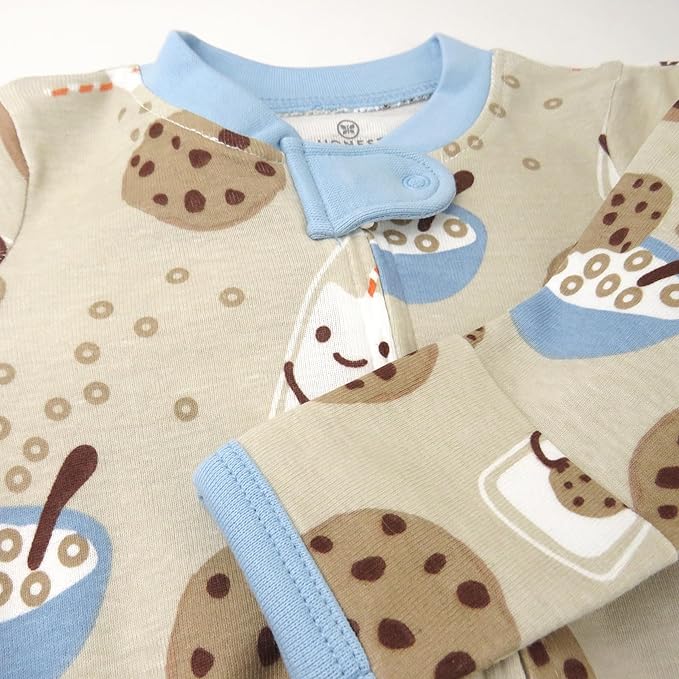 HonestBaby Sleep & Play Footed One-piece Pajama Sleeper 100% Organic Cotton, Baby Boys