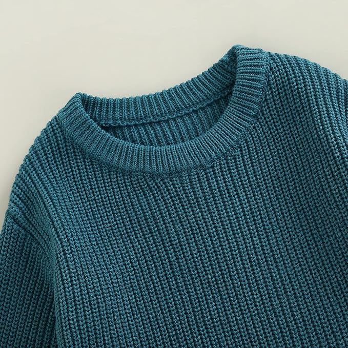 FYBITBO Baby Girl Boy Sweater Knit Oversized Pullover Sweatshirt Romper Onesie Warm Fall Winter Clothes Outfit Newborn