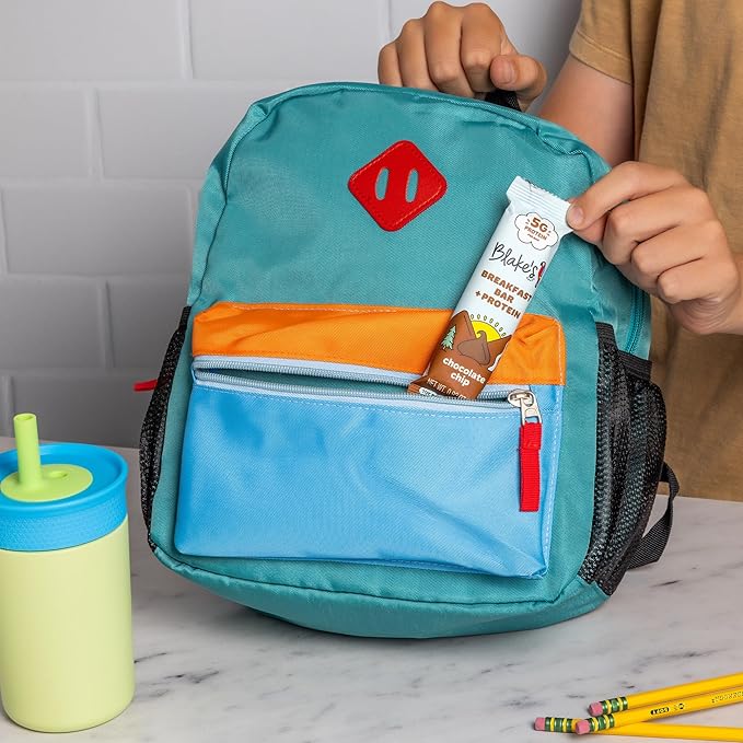 Blake's Seed Based Breakfast Bars with Protein — Chocolate Chip (24 Count), 5g Clean Plant-Based Protein, Gluten Free, Nut Free, Dairy Free & Vegan, Healthy Snacks for Kids or Adults, School Safe