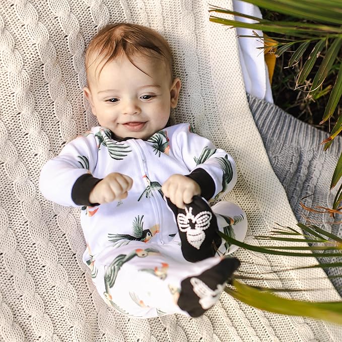 Burt’s Bees Baby Boys' One-Piece Sleep and Play 100% Organic Cotton PJs