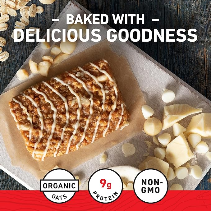 CLIF BAR - White Chocolate Macadamia Nut Flavor - Made with Organic Oats - Energy Bars - Non-GMO - Plant Based Protein Bars (15 Pack)