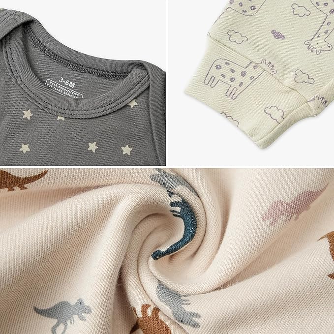 Baby Newborn Layette 10-Piece Sets Cotton Bodysuits Pants Sets for Baby Boys Girls Toddler Unisex Baby Gift Set