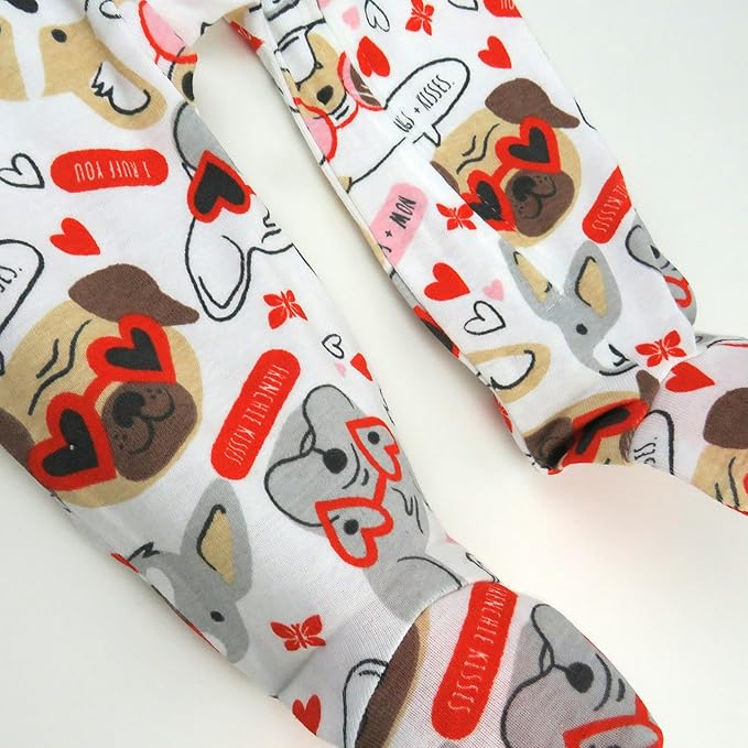 HonestBaby Baby Celebration Sleep & Play Footed One-Piece Pajama Sleeper 100% Organic Cotton