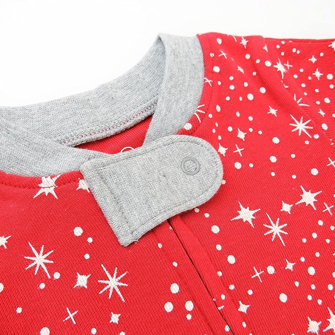 HonestBaby Baby Celebration Sleep & Play Footed One-Piece Pajama Sleeper 100% Organic Cotton