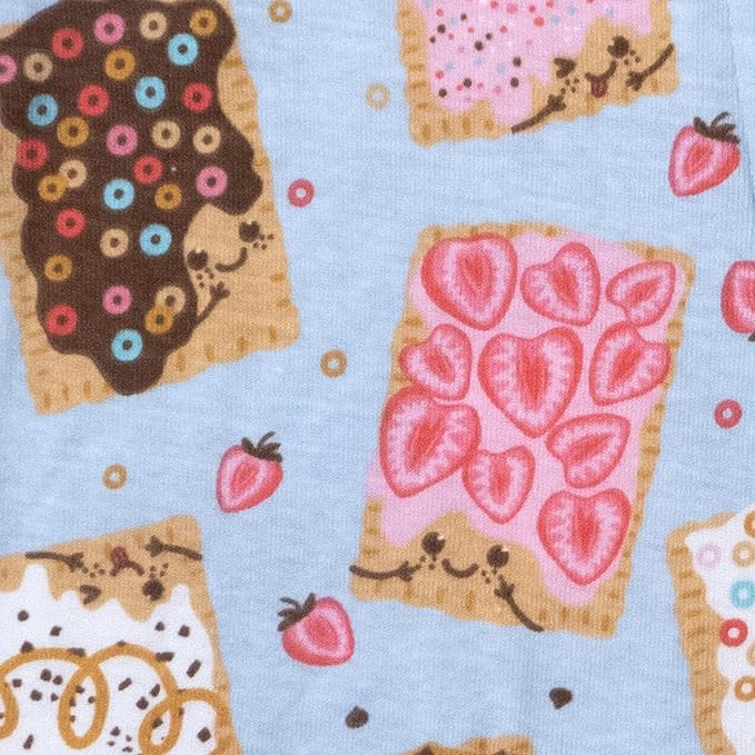 HonestBaby Non-Slip Footed Pajamas One-Piece Sleeper Zip-Front Pjs 100% Organic Cotton for Baby Girls