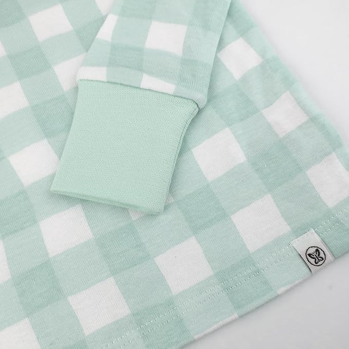 HonestBaby baby-girls 2-piece Pajamas Sleepwear Pjs 100% Organic Cotton for Baby, Toddler, Kids, Girl