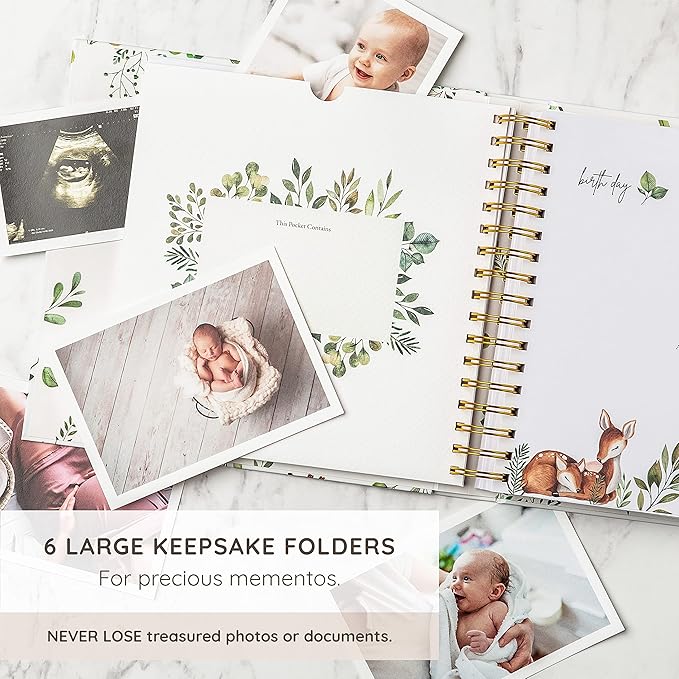 Keepsake Memory Book for Baby Boy or Girl Timeless First 5 Year Baby Book A Milestone Book to Record Every Event from Birth to Age 5 Gender Neutral Journal Scrapbook Photo Album