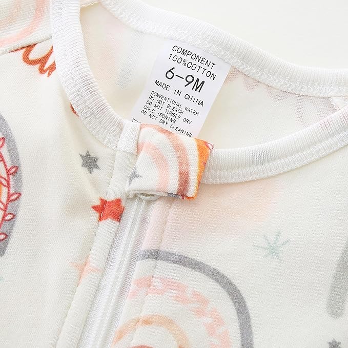 Baby Boy Girl Romper Short Sleeve 100% Cotton Bodysuit Outfits 2 Way Zipper Jumpsuit