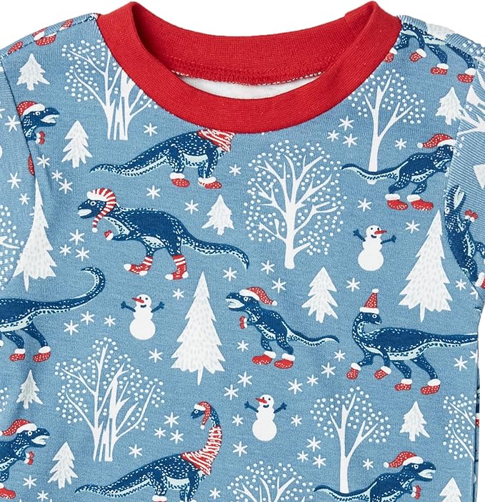 HonestBaby 4 Piece Pajamas Sleepwear Pjs 100% Organic Cotton for Infant Baby and Toddler Boys, Girls, Unisex