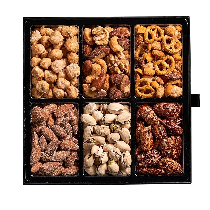 Holiday Mixed Nuts Gift Basket, in Elegant Drawer Gift Box, Gift Set for Easter Day, Birthday Party, Sympathy, Healthy Gift Snack Box for Men and Women. Kosher - Snackberry