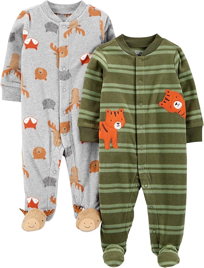 Simple Joys by Carter's baby-boys 2-pack Fleece Footed Sleep and PlayBaby and Toddler Sleepers