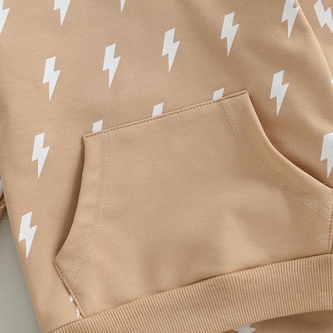 2Pcs Baby Boys Hoodie Tops Pants Set Dinosaur Deer Print Sweatsuit Fall Winter Outfits