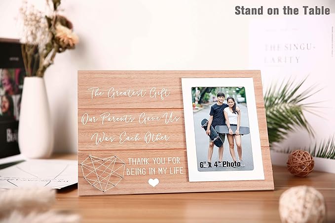 Christmas Birthday New Year Thanksgiving Wedding Gift for Brother or Sister-Sibling Brother Picture Frame Gift-Sister Photo Frame Present - the Greatest Present Our Parents Gave Us Was Each Other