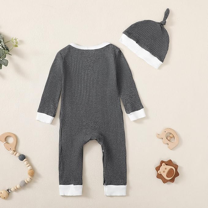 NZRVAWS Baby Boy Clothes Preemie Infant Boy Bear Outfits Jumpsuit Bodysuit Letter Print Romper