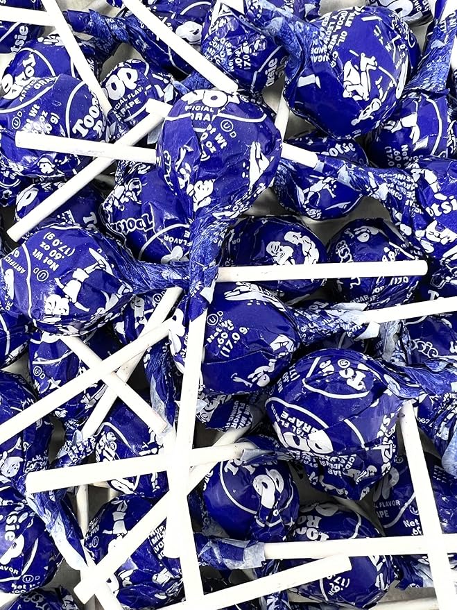 Purple Grape Tootsie Pops Bulk Candy 50+ Count Lollipops Suckers Variety Value Pack Aprox. 2.25 lbs (36 Oz)