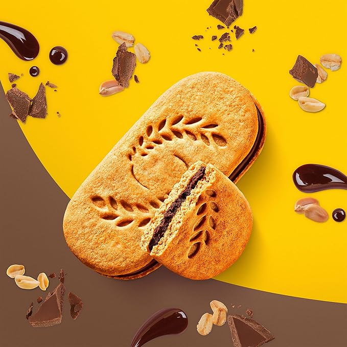 belVita Breakfast Sandwich Dark Chocolate Creme Breakfast Biscuits, 64 Total Packs, 8 Boxes (2 Sandwiches Per Pack)