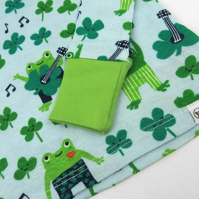 HonestBaby unisex-baby Celebration 2-piece Pajamas Sleepwear Pjs 100% Organic Cotton for Baby, Toddler, Kids