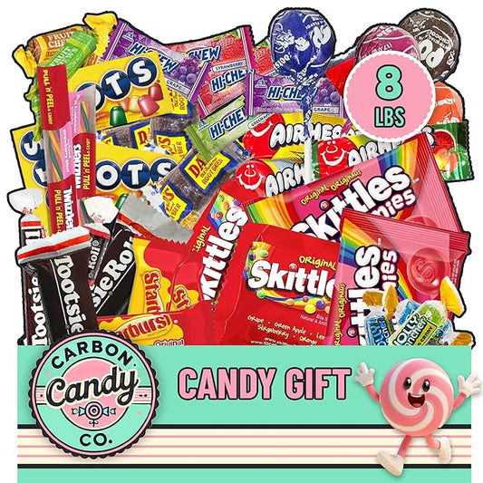 Bulk Candy Variety Pack - 8 lb Individually Wrapped - Assorted Mix - Lollipops, Fruity - Dulces - Christmas Candy - Big Bag for Party Favors