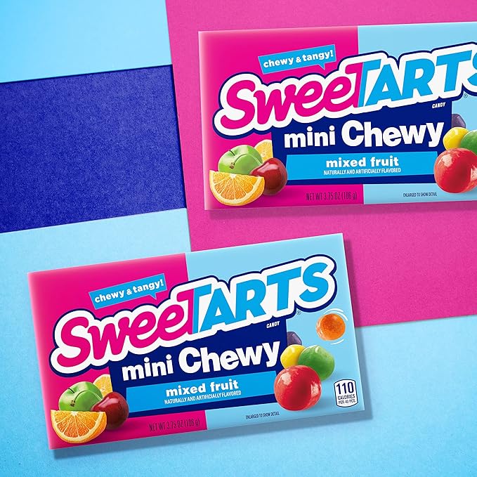 SweeTARTS Mini Chewy Candy, 3.75 Ounce Theater Candy Boxes (Pack of 24)