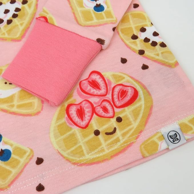 HonestBaby baby-girls 2-piece Pajamas Sleepwear Pjs 100% Organic Cotton for Baby, Toddler, Kids, Girl