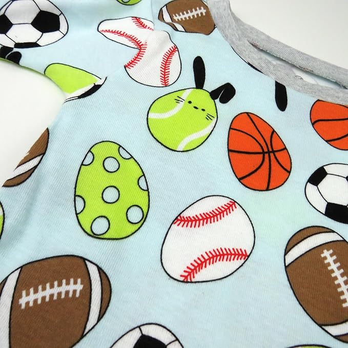 HonestBaby unisex-baby Celebration 2-piece Pajamas Sleepwear Pjs 100% Organic Cotton for Baby, Toddler, Kids