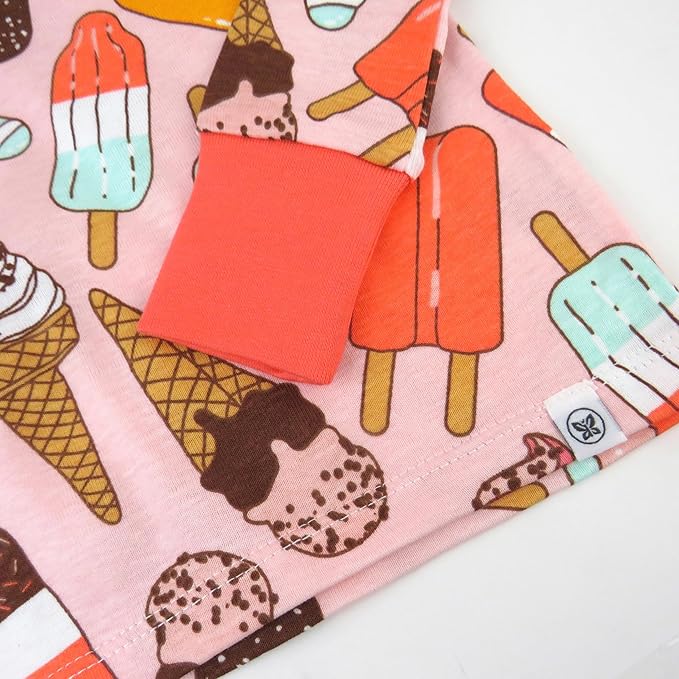 HonestBaby baby-girls 2-piece Pajamas Sleepwear Pjs 100% Organic Cotton for Baby, Toddler, Kids, Girl