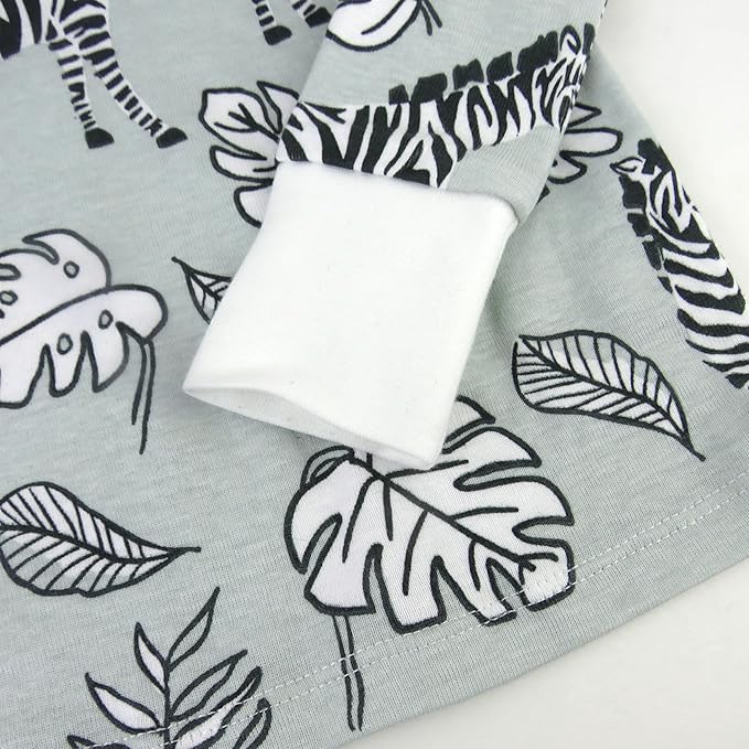 HonestBaby baby-girls 2-piece Pajamas Sleepwear Pjs 100% Organic Cotton for Baby, Toddler, Kids, Girl