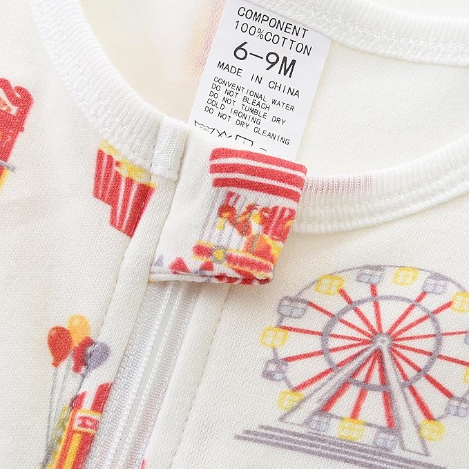 Baby Boy Girl Romper Short Sleeve 100% Cotton Bodysuit Outfits 2 Way Zipper Jumpsuit