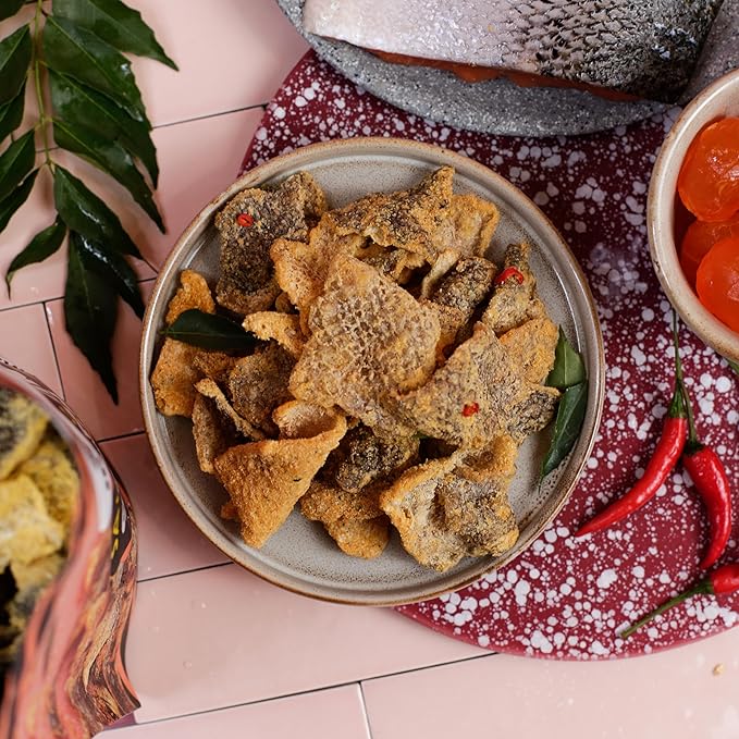 IRVINS Salted Egg Salmon Skin Chips Crisps | Premium Hand Cooked | Halal | High Protein | Keto-Friendly | 3.7 oz (Pack of 3)