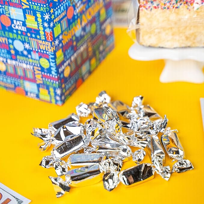 SendaCake Birthday Billionaire Box, Ready to Gift, No Assembly Required - with Music, Sweet Caramels & Delicious 3" Rainbow Sprinkle Dots Cake for Delivery - Gift for Women, Men, Sister, Mom, Dad, Best Friend, Adults, Kids