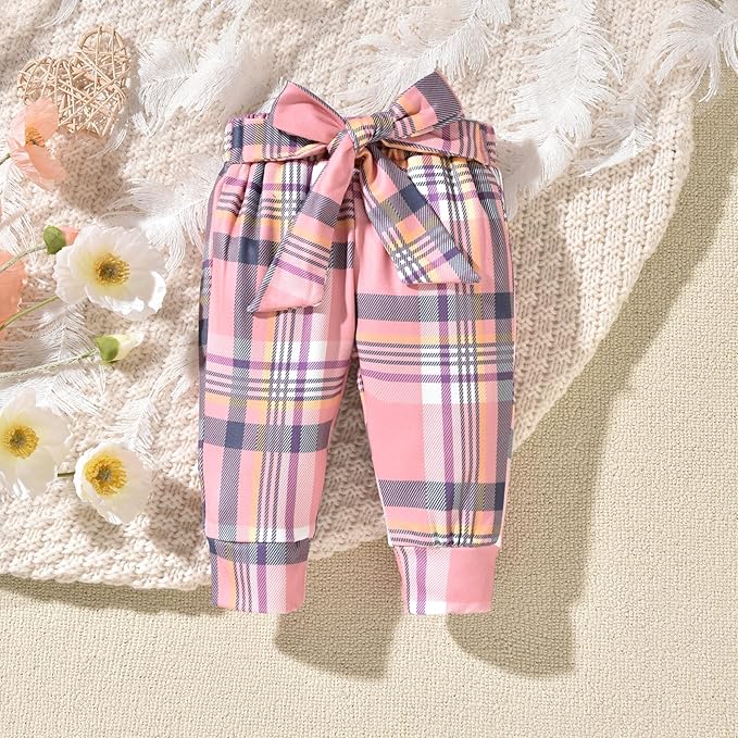 Aalizzwell Preemie Newborn Infant Baby Girls Clothes Ribbed Romper Bodysuit Pants Set Fall Winter Outfits