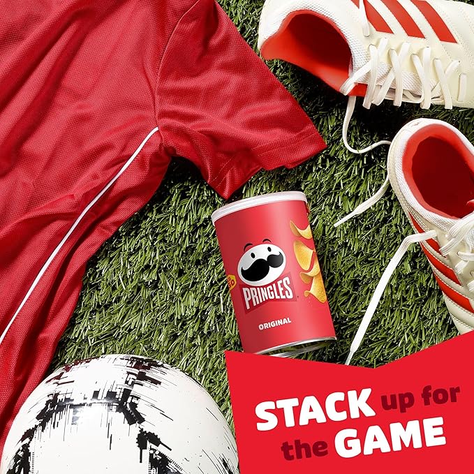 Pringles Potato Crisps Chips, Lunch Snacks, Office and Kids Snacks, Grab N' Go, Original (12 Cans)