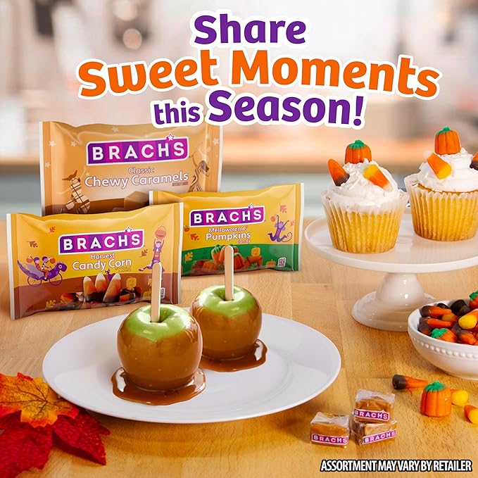 Brach’s Milk Maid Caramels, Individually Wrapped Candy, 10oz Bag