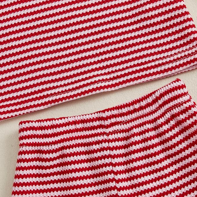 CIYCUIT Toddler Baby Boy Outfits Striped Sweatshirt Pants Clothes Set