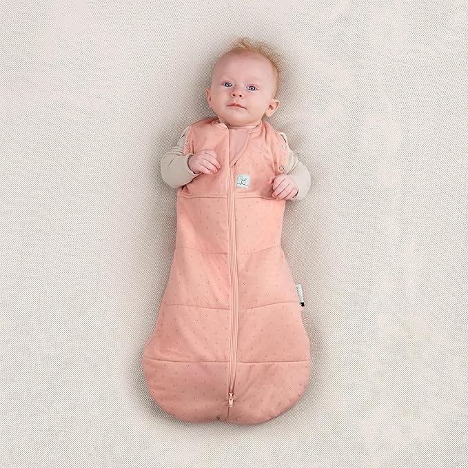 ergoPouch 0.2 Tog Jersey Sleeping Bag – Arms-Out Baby Sleep Sack – Soft, Breathable & Comfortable (3-12 Months, Berries)