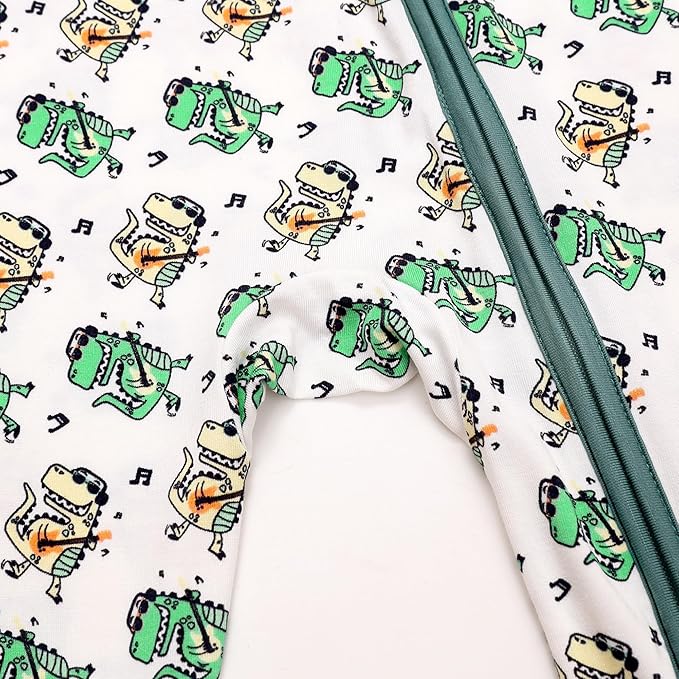 JunNeng Viscose from Bamboo Baby Boy Sleeper with Mitten Cuffs, Footless Soft Zippy Pajamas, Sleep N' Play Romper 0-18 Months