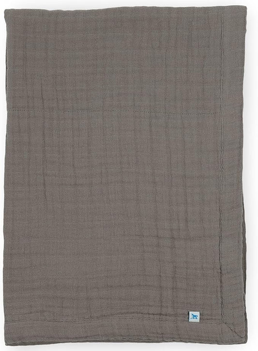 Little Unicorn Newborn Receiving Quilt | Ultra- Soft, Multi-Layered Muslin Fabric | Gift for Newborns & on-The-go (Mocha)