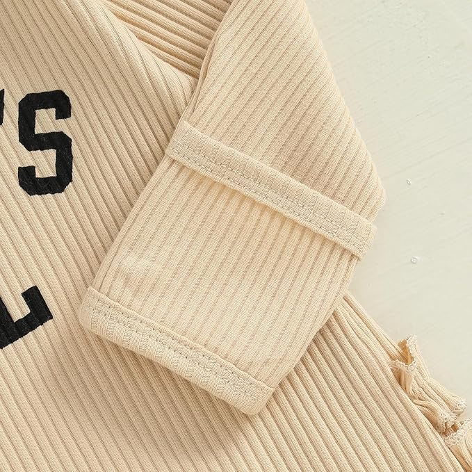 Newborn Baby Girls Rompers Knit Round Neck Long Sleeve Infant Fall Jumpsuits with Headband Coming Home Outfit