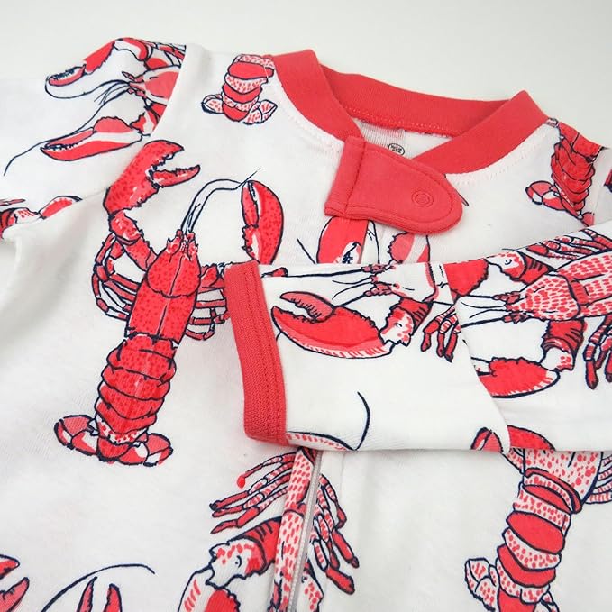 HonestBaby Baby Celebration Sleep & Play Footed One-Piece Pajama Sleeper 100% Organic Cotton