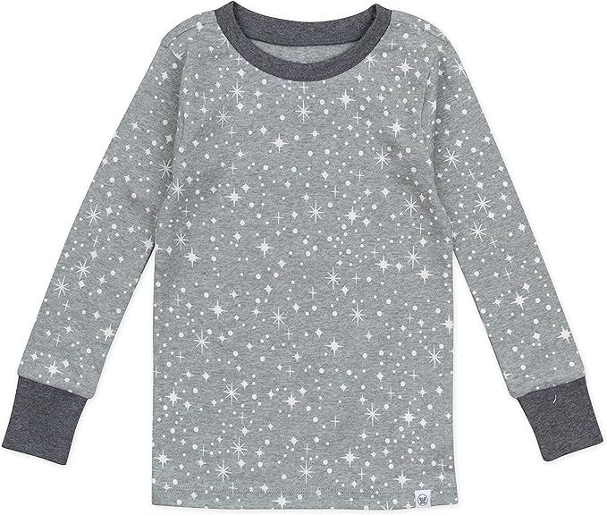 HonestBaby Classics 2-Piece Pajamas Sleepwear Pjs 100% Organic Cotton for Baby, Toddler, Kids