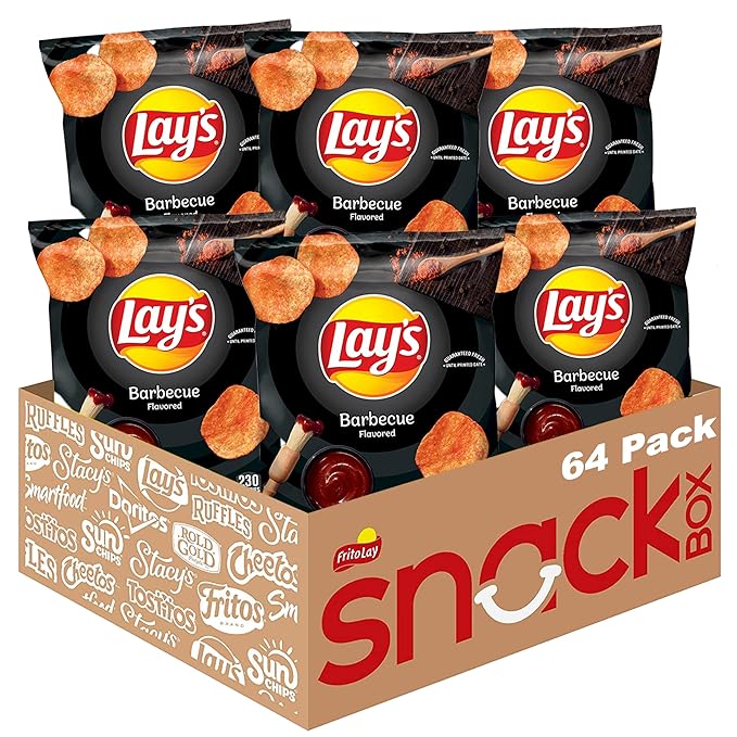 Lay's Potato Chips, Barbecue, 1.5 Ounce (Pack of 64)