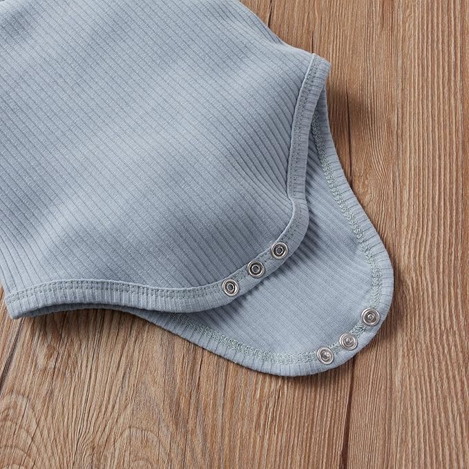 CIYCUIT Newborn Baby Boy Clothes Ribbed Knit Long Sleeve Bodysuit Pants 2-Piece Fall Winter Outfits