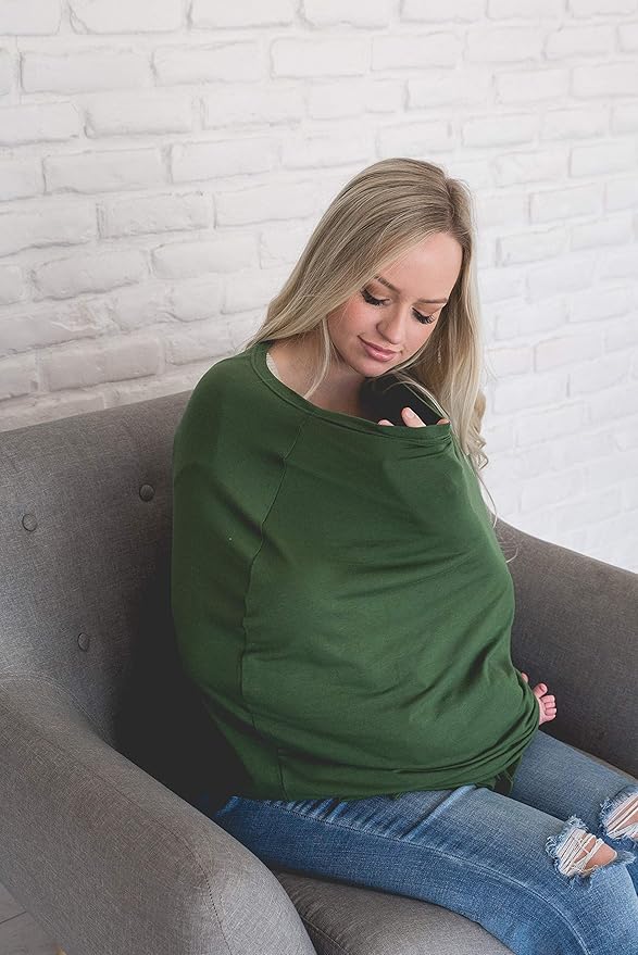 Copper Pearl Multi-Use Cover: Car Seat Covers, Nursing Cover, and Stroller Cover for Sun - Stretchy Fabric, All-Season Use, Stylish Designs, Easy Access for Moms - Alder