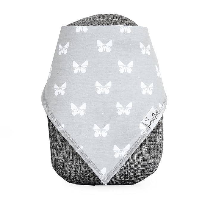 Copper Pearl 4 Pack Soft Cotton Baby Bibs for Drooling and Teething, Absorbent Drool Bibs for Baby Girl, Adjustable to Fit Newborns to Toddlers, Tons of Styles (Willow Set)