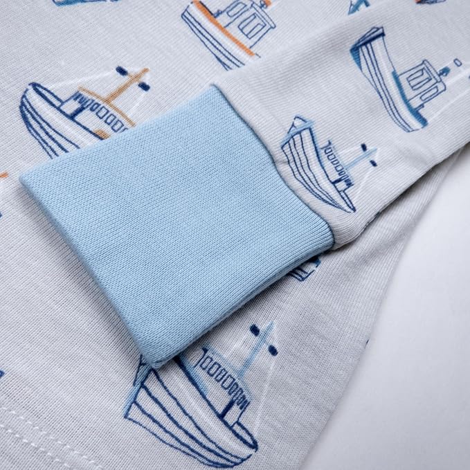 HonestBaby 2-Piece Pajamas Sleepwear Pjs 100% Organic Cotton for Baby, Toddler, Kids, Boy