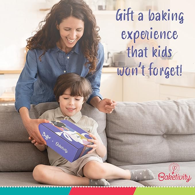 Baketivity Snow Globe Cookies Baking Kit - Duff Goldman Cooking Recipe - DIY Family Fun Cookie Making Kit - Pre Measured Ingredients Cookie Baking Kit for Kids - Tiny Gift for Kids, Teens, And Adults