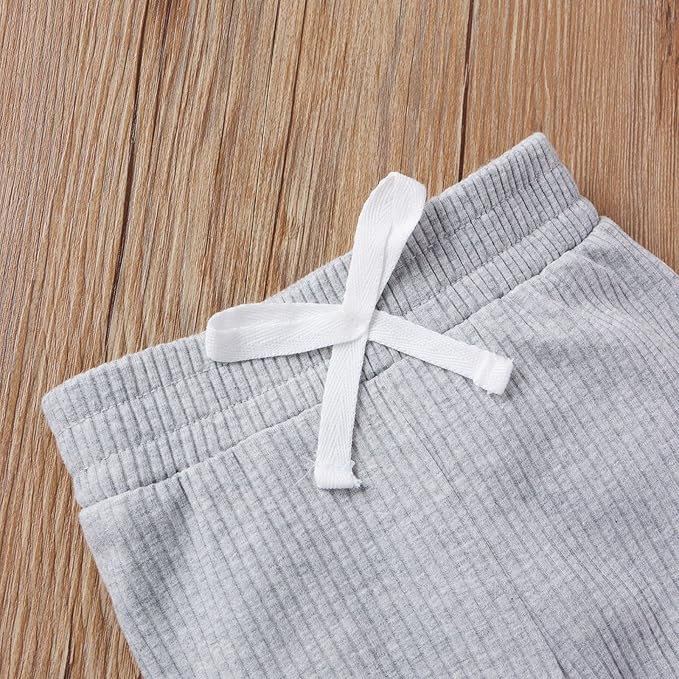 CIYCUIT Newborn Baby Boy Clothes Ribbed Knit Long Sleeve Bodysuit Pants 2-Piece Fall Winter Outfits
