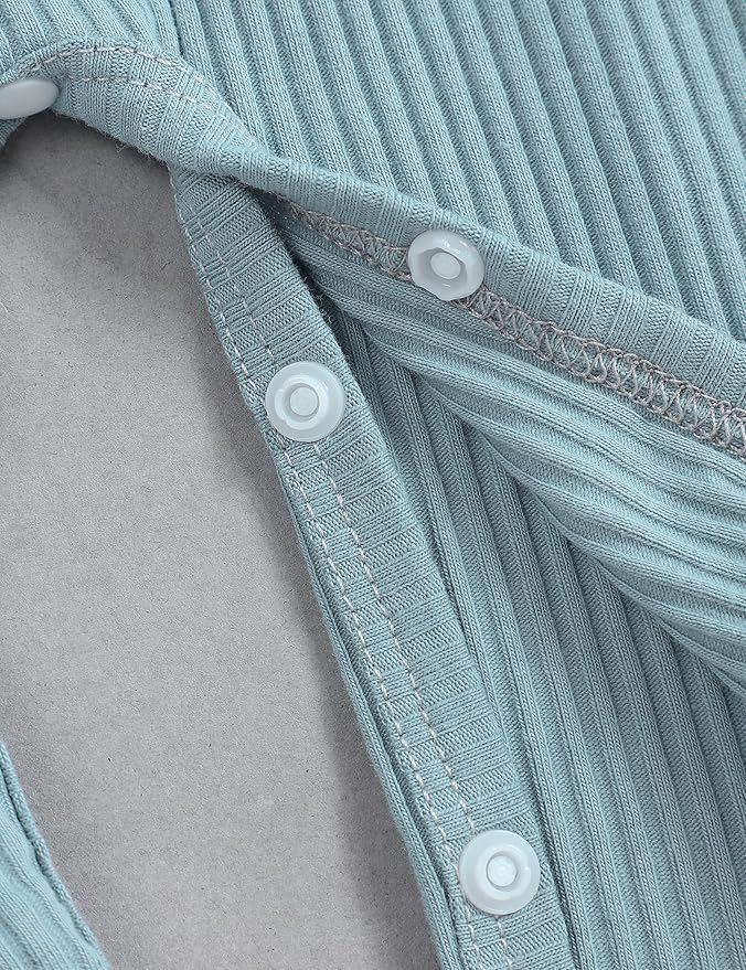 oklady Baby Boy Clothes Stripe Pattern Print Romper Top and Baby Overalls with Hat 0-18 Months Baby Boy Outfits