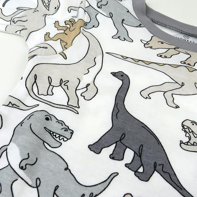 HonestBaby 2-Piece Pajamas Sleepwear Pjs 100% Organic Cotton for Baby, Toddler, Kids, Boy